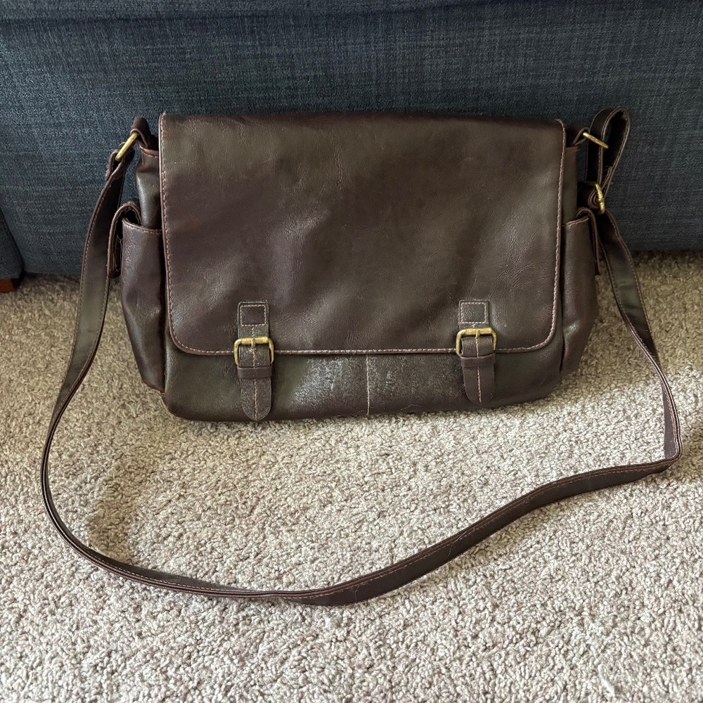 Leather Crossbody Satchel